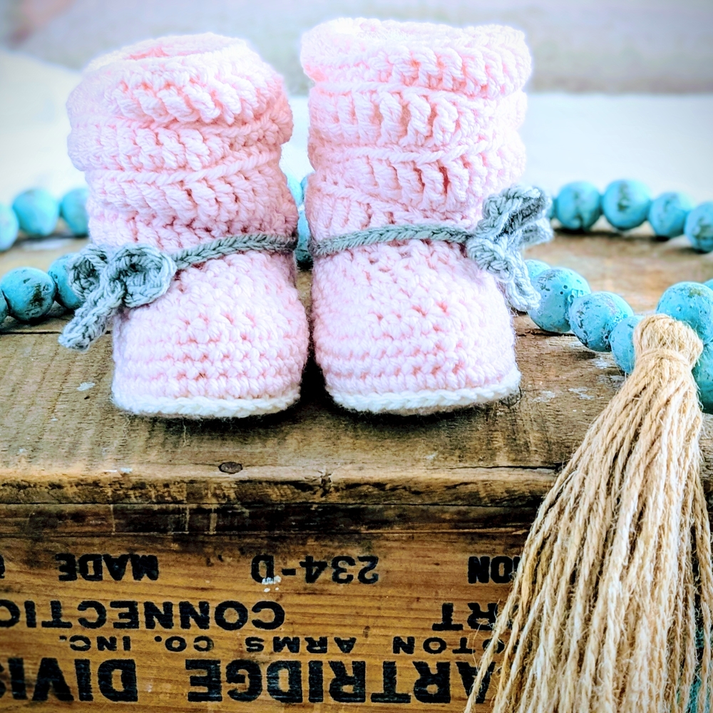 Cozy Pink Baby Booties